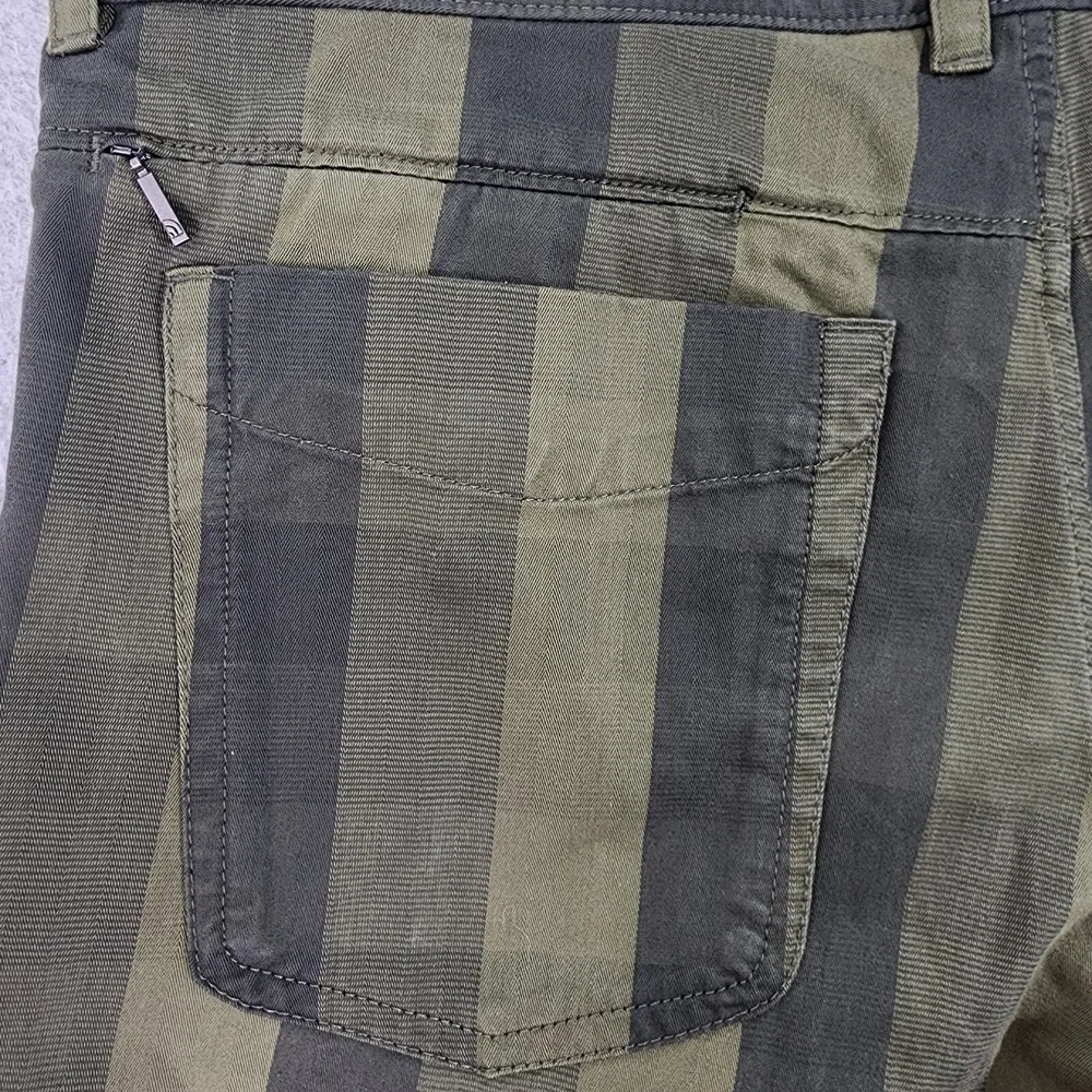 The‎ North Face Narrows Shorts Men 34x10 Green Striped Outdoor Hiking Gorpcore